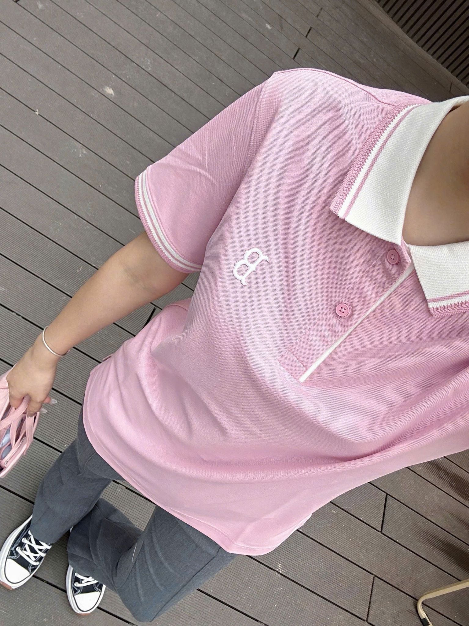  Áo Polo MLB [Unisex] - Basic Color Block Comfortable Fit Collar Boston - 3APQB0253-43PKM 