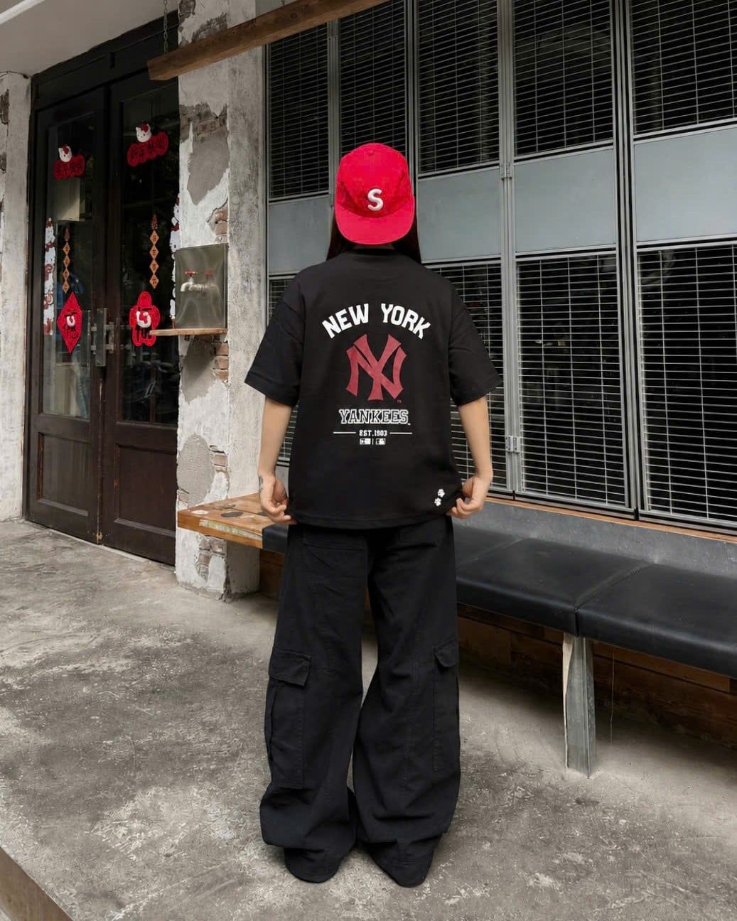  Áo Thun New Era - [Unisex] NY Yankees Basic Red Word Black - 15878967 