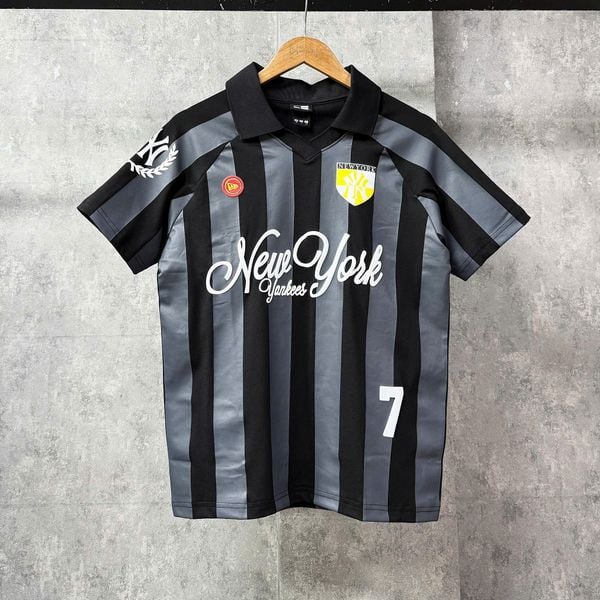Áo Thun Polo New Era - [Unisex] New York Jersey Stripe Black - 13782557