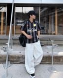  Áo Thun Polo New Era - [Unisex] New York Jersey Stripe Black - 13782557 