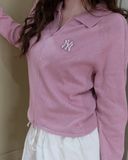  Áo Cardigan MLB [Nữ] - Basic Vintage Washed NY D.Pink - 3FKCB0554-50PKD 