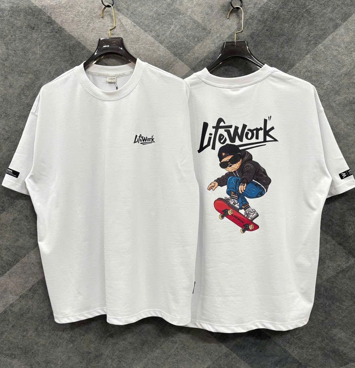 Áo thun Life Work [Unisex] - Clover Board Hip Dog - LW262TS453 