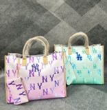  Túi MLB Korea - Gardient Mono Coated Canvas Large Tote NY Yankees - 3AORL0233-50VOS 
