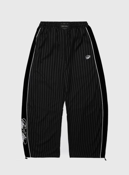 Quần Dài [Unisex] Badblood - [w-pts25-024] Dark Classic Pinstripe Track Pants - Black