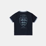 Áo Thun [Unisex] Badblood - [w-tee25-098] Mystic Shield Print Ringer T-Shirt Navy 