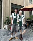  Áo Thun Polo New Era - [Unisex] NY Yankees Jersey 10 Stripe Green - 15488871 