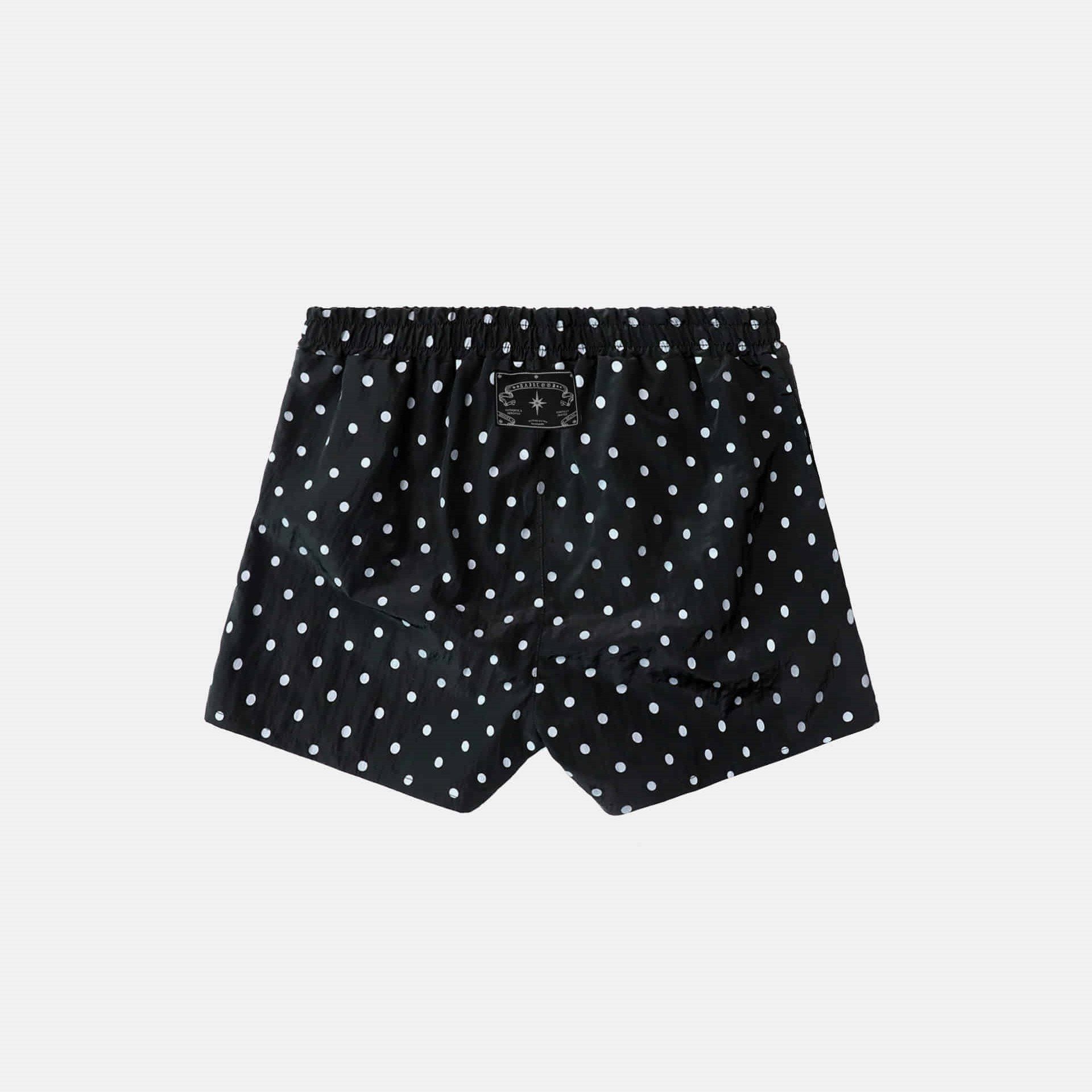  Quần Short [Unisex] Badblood - [w-srt25-044] Mystic Nylon Reflective Boxer Swim Shorts - Black Dot 