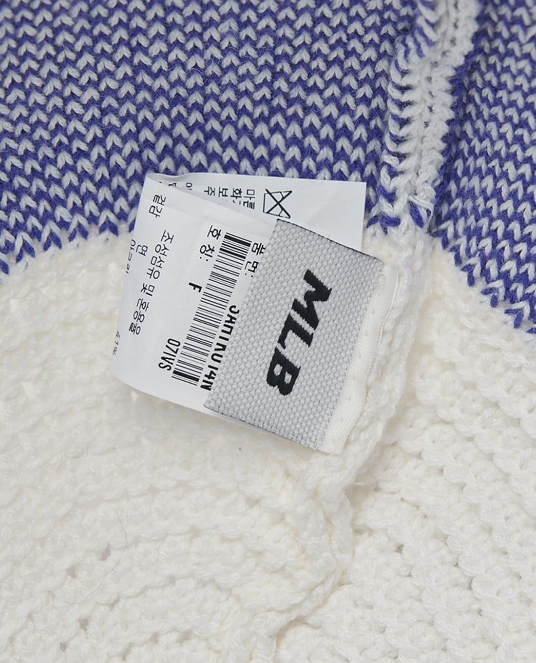  Nón Bucket Dệt Len MLB Knitted Crochet - 3AHTK014N-07IVS 