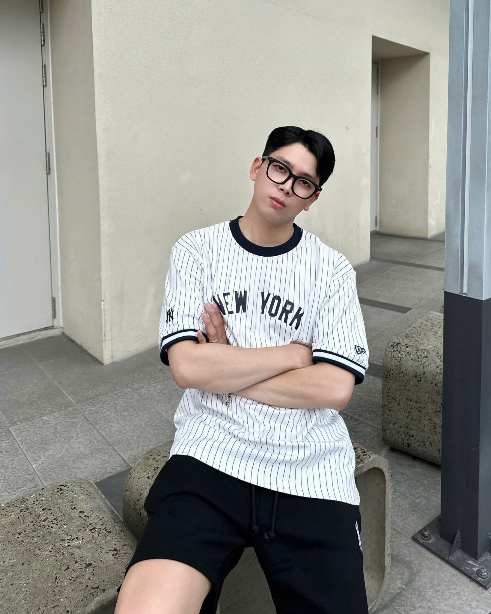  Áo Thun New Era - [Unisex] NY Yankees Baseball Stripe White T-Shirt - 15678454 