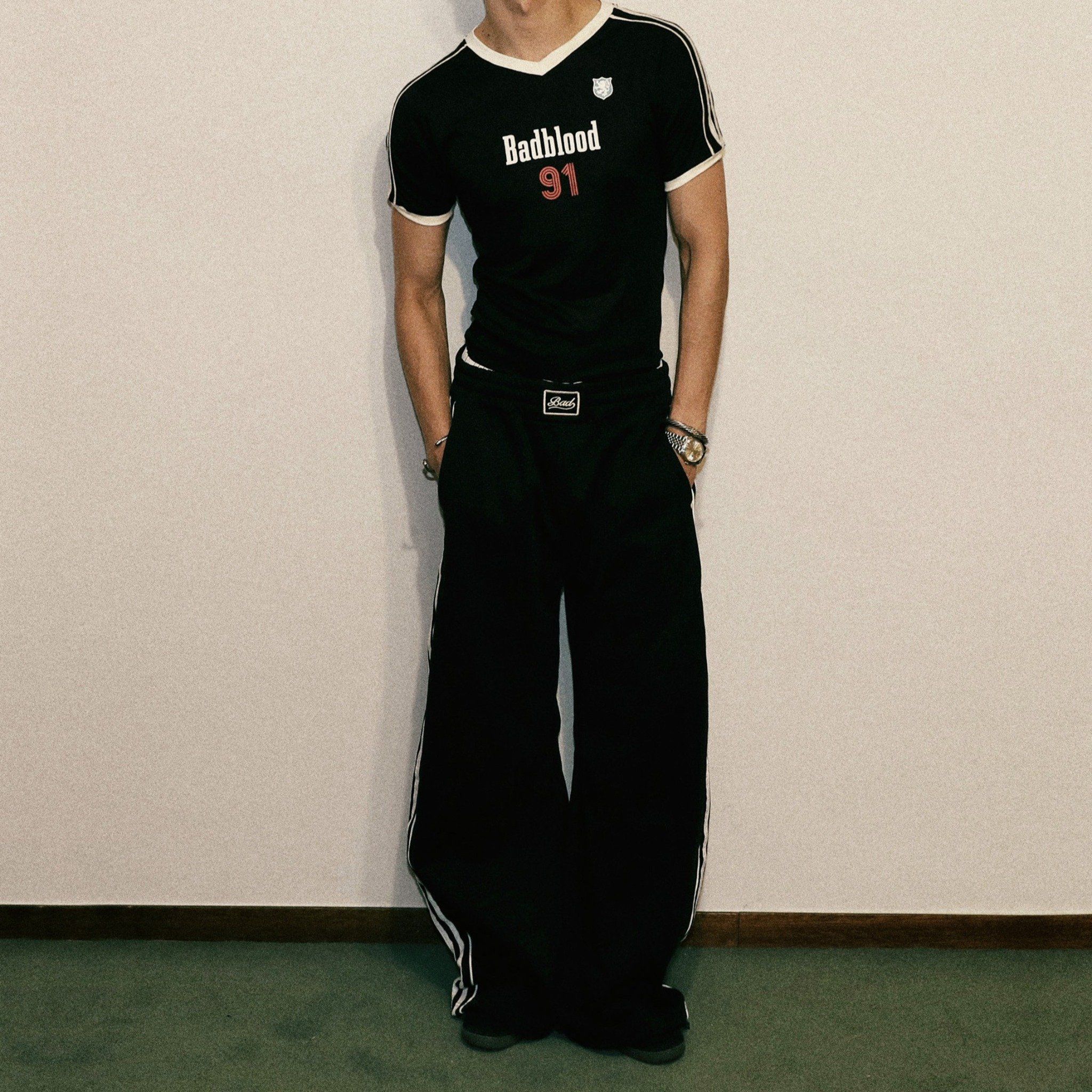  Quần Dài [Unisex] Badblood - [w-pts24-039] Billy 2 Way Curved Jogger Trousers - Black 