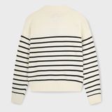  Áo Sweater Whoau [Nữ] - Steve Open Collar Stripe Pullover - WHKAG2343F 