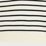  Áo Sweater Whoau [Nữ] - Steve Open Collar Stripe Pullover - WHKAG2343F 