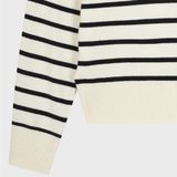  Áo Sweater Whoau [Nữ] - Steve Open Collar Stripe Pullover - WHKAG2343F 
