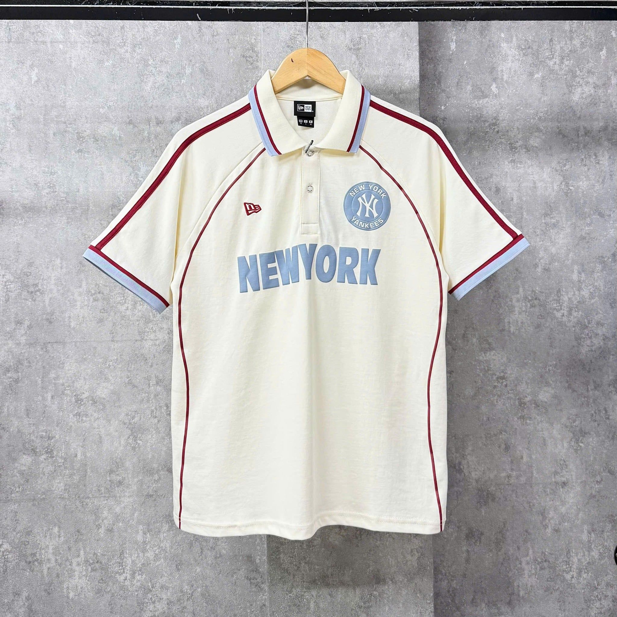  Áo Thun Polo New Era - [Unisex] NY Pastel Blue/Cream 