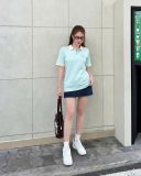  Áo Thun Polo New Era - [Unisex] NY Stripe Mint/White 