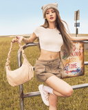  Túi Xách MLB Korea - Basic Athleisure Hobo Bag NY Yankees - 3ABQA015N-50SAM 
