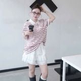  Áo Polo SPAO [Nữ] - Bear Sọc Ngang Hồng SS26 