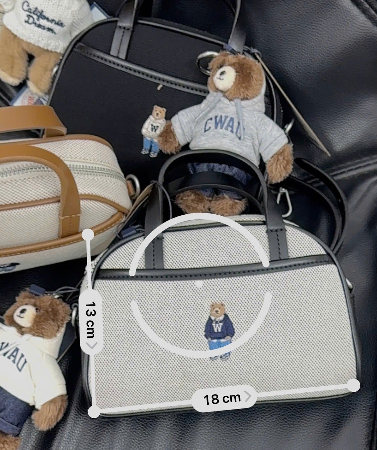  Túi Xách Whoau - Steve Canvas Mini Tote Bag Black/Gray - WHBGG2223A 