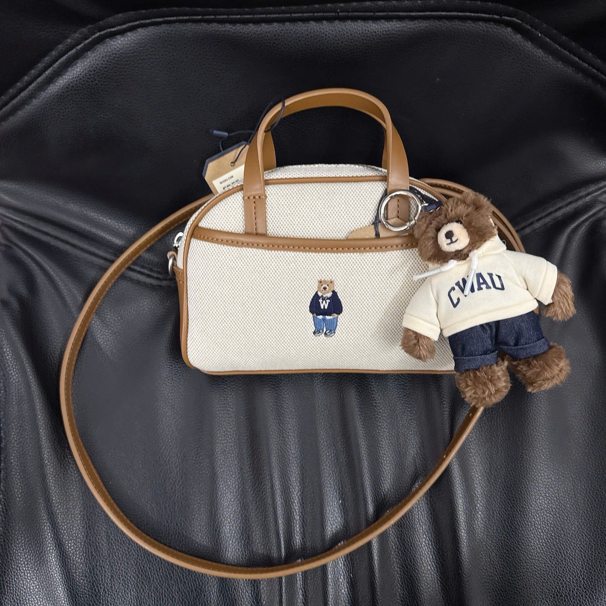  Túi Xách Whoau - Steve Canvas Mini Tote Bag Beige - WHBGG2223A 