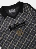  Áo Thun [Unisex] Badblood - [w-tee25-024] Vintage Club V-Neck Check T-Shirt Black 
