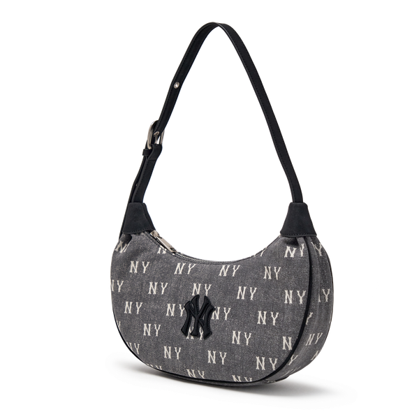 Túi Xách MLB Classic Monogram Vintage Denim Hobo Bag NY Yankees - 3ABQMV55N-50CGS