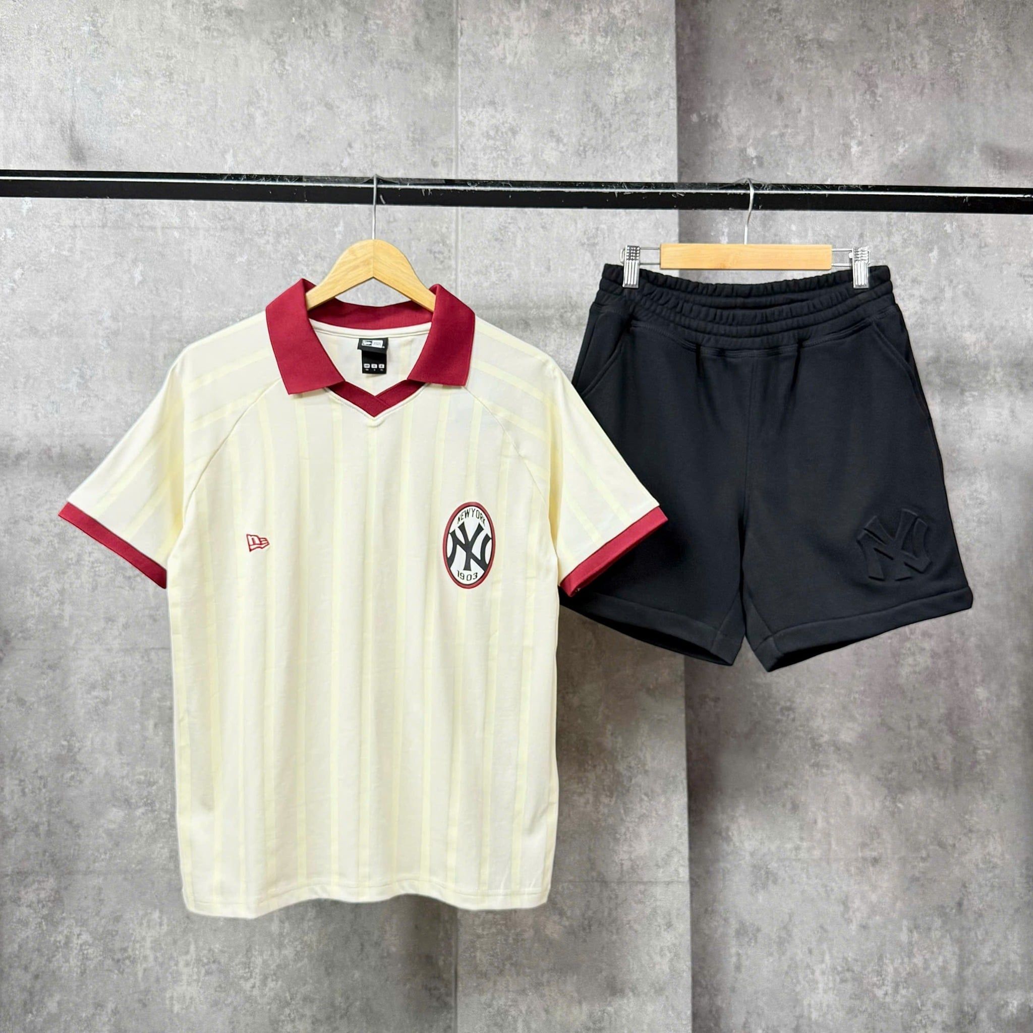  Áo Thun Polo New Era - [Unisex] NY Jersey 72 Red/Beige - 12244474 