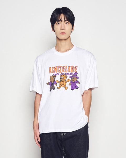 Áo thun [Unisex] ADLV - Acmédelavie AC Bear Friend Halloween White