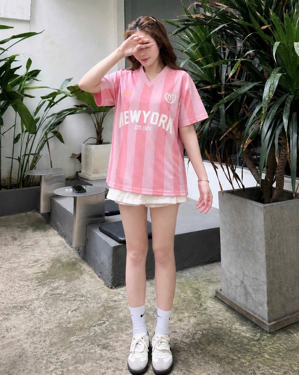  Áo Thun New Era - [Unisex] NY Yankees Jersey Pink T-Shirt - 15878976 