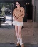  Áo Sweater MLB Korea - Dia Monogram Allover Jacquard Boston - 3AMTM0134 