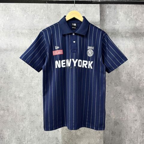 Áo Thun Polo New Era - [Unisex] NY Stripe White/Navy - 17888545