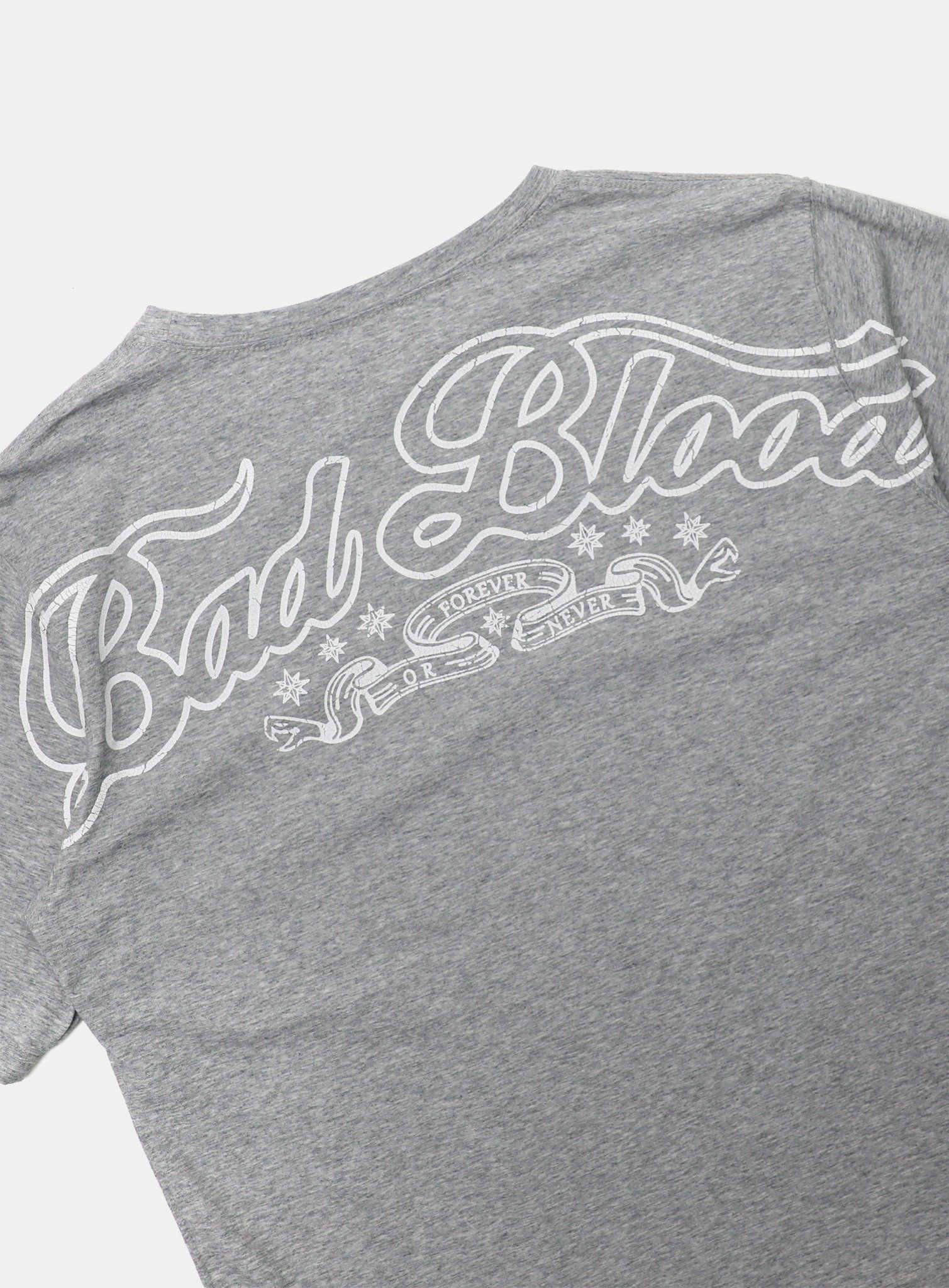  Áo Thun [Unisex] Badblood - [w-tee25-029] Mystic 1/2 Print T-Shirt Slim Fit Grey 