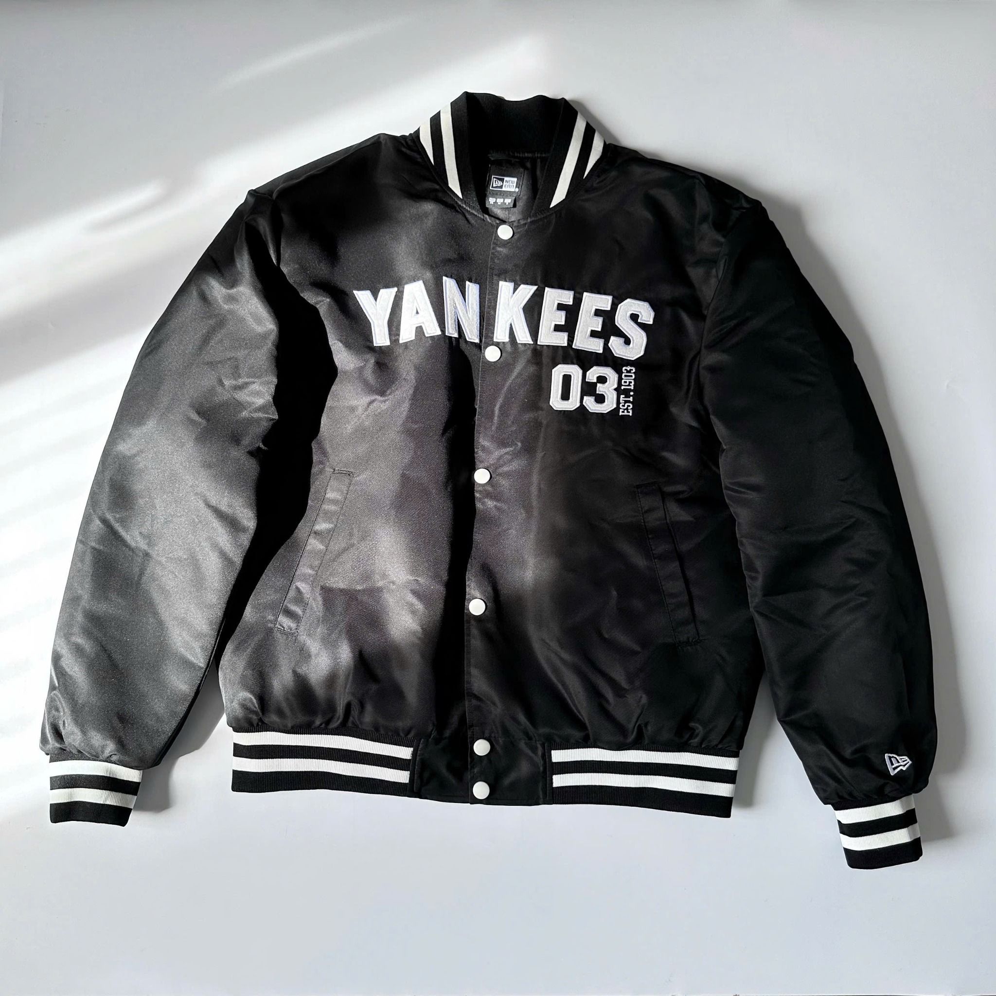  Áo Khoác Bomber New Era - [Unisex] Boston Varsity Jacket Black 