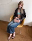  Túi Xách FindKapoor Korea - Market Bag 20 Enamel Dusty Pink 