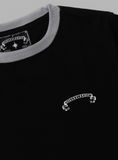 Áo Thun [Unisex] Badblood - [w-tee25-095] Cosmo Reflective Ringer T-Shirt Black 