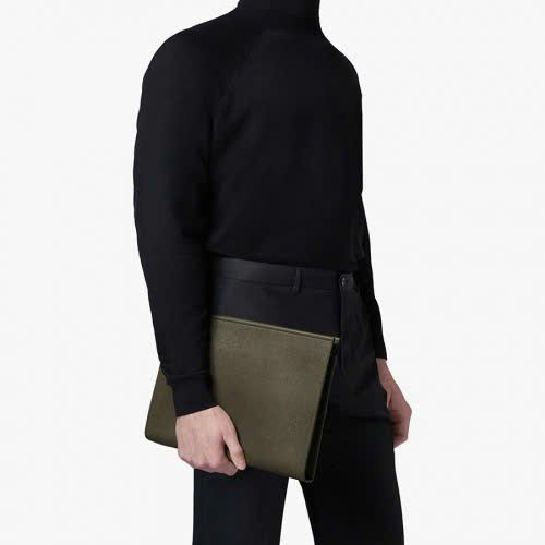  Túi Cầm Tay FindKapoor - Clutch 32 Saffiano - Khaki 