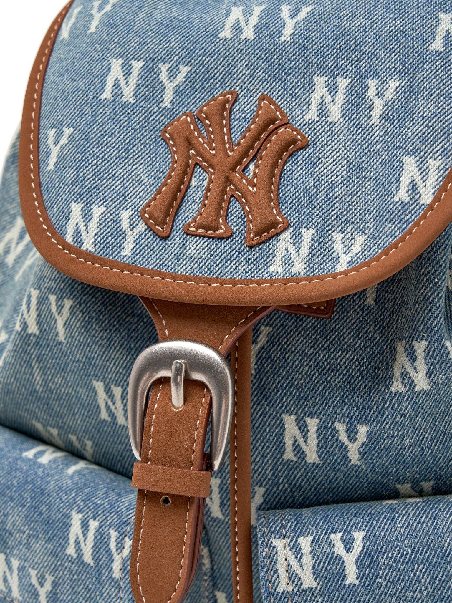  Balo MLB Classic Monogram Vintage Denim Backpack NY Yankees - 3ABKM065N-50BLL 