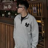  Áo Sweater Zip New Era - [Unisex] Bear EST.1903 NY Gray 