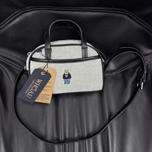 Túi Xách Whoau - Steve Canvas Mini Tote Bag Black/Gray - WHBGG2223A