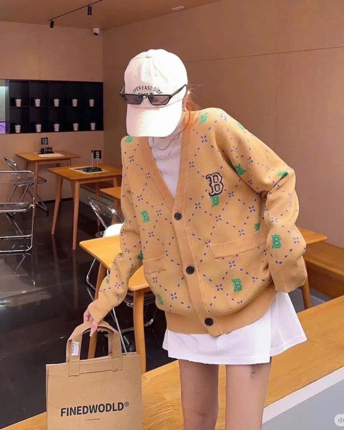  Áo Cardigan MLB [Unisex] - Dia Monogram Boston - 3AKCM0431-43SAS 