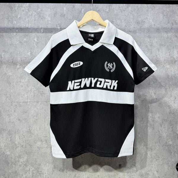 Áo Thun Polo New Era - [Unisex] NY Racing Style Black/White