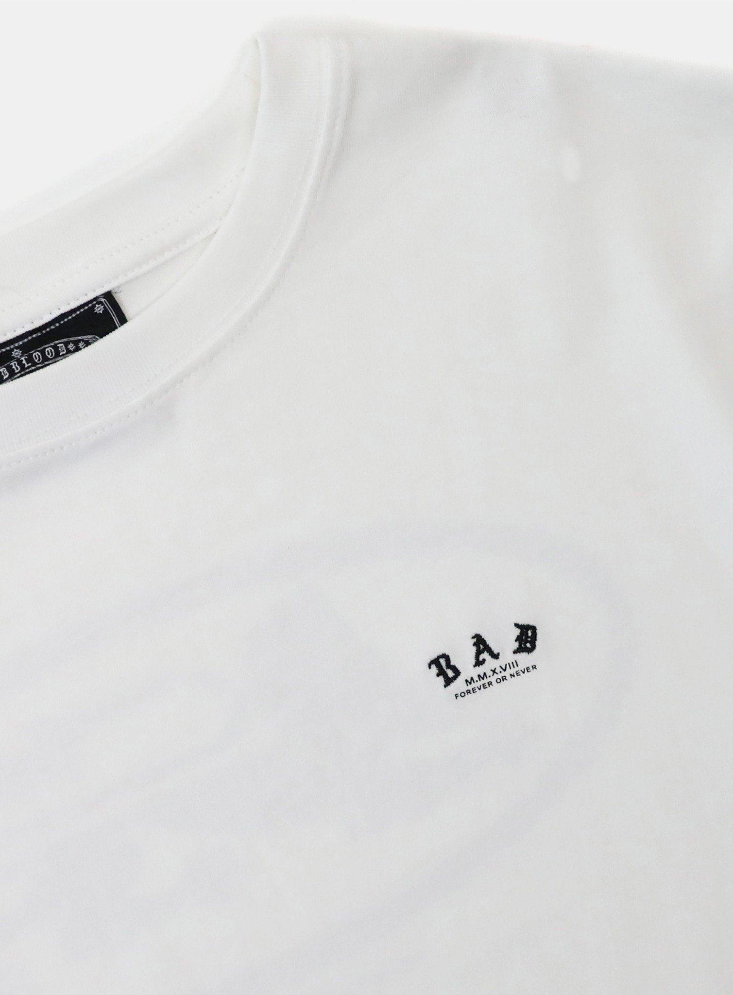  Áo Thun [Unisex] Badblood - [w-tee25-087] BAD Mini Logo T-Shirt White 