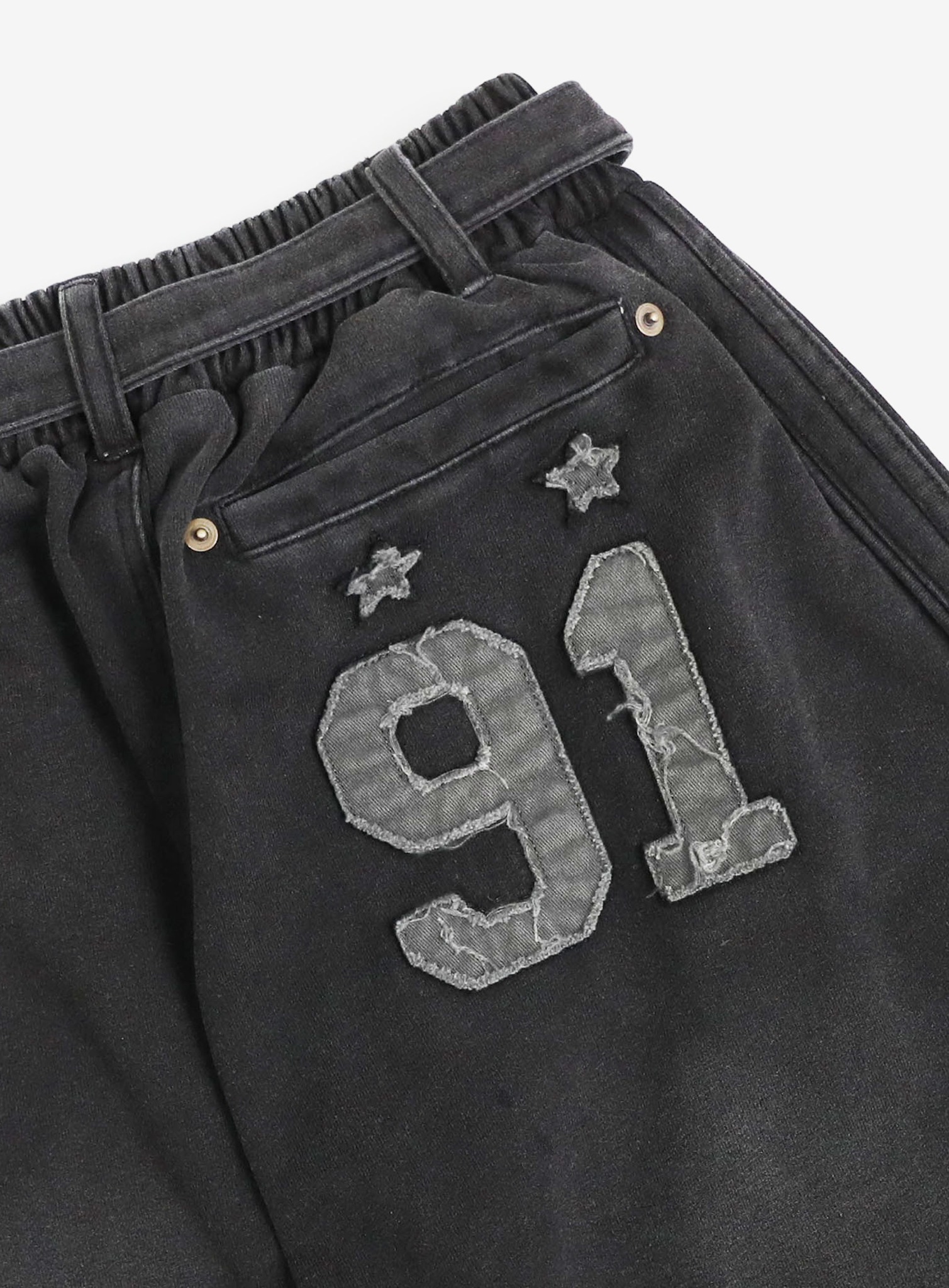 ◆25SS BADBLOOD Billy Washed Denim Sweat Pants◆ 210548c02dd9e8aa935590587c1ead