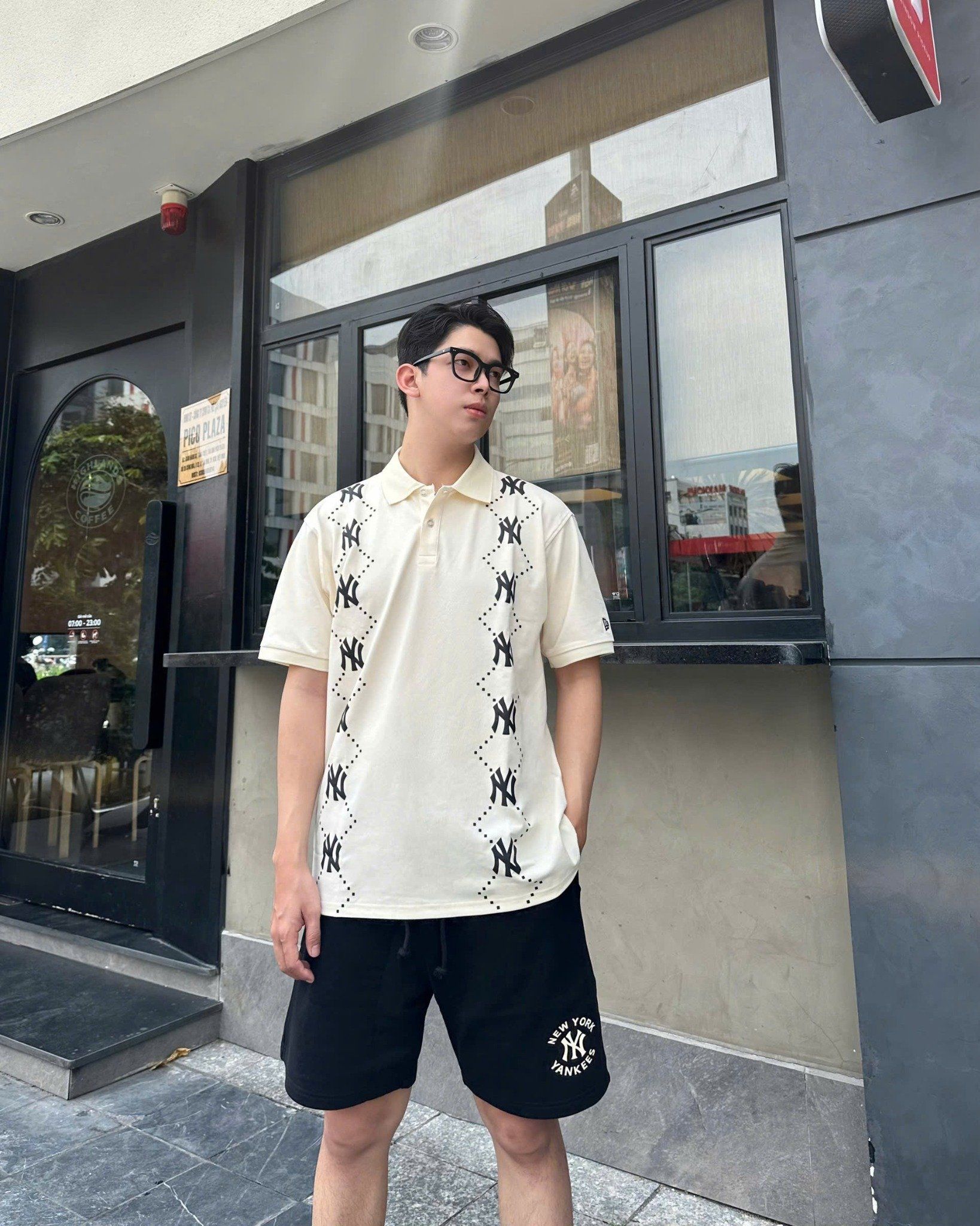  Áo Thun Polo New Era - [Unisex] NY Yankees Parallel Lines 