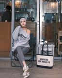  Túi Xách MLB Korea - Varsity Los Angeles Dodgers Shopper Bag 3AORL104N-07CRM 