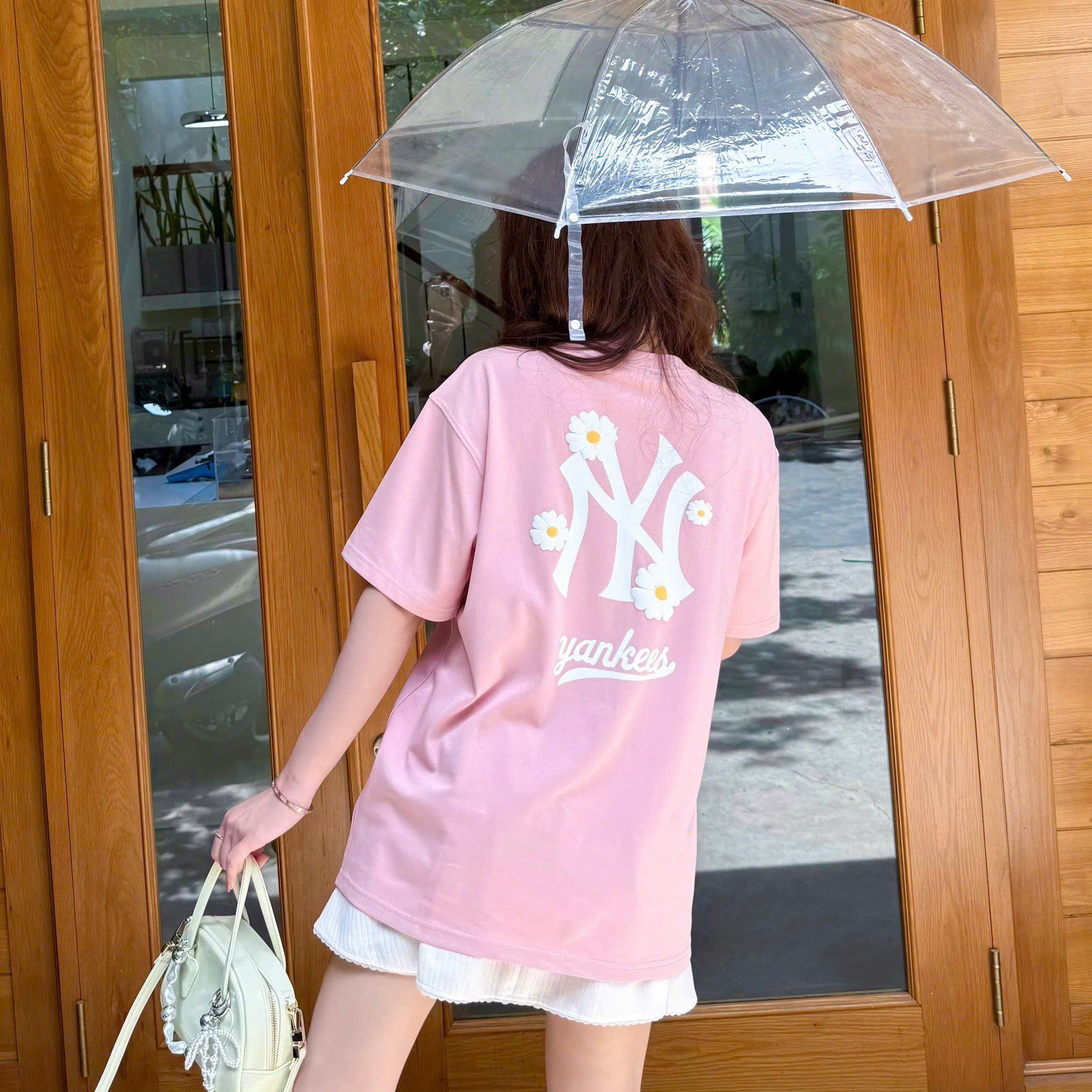  Áo Thun New Era - [Unisex] NY Yankees Flower Pink 