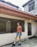  Áo Cardigan Crop MLB [Nữ] - Heart All-Over NY Camel - 3FKCH0234-43CAS 