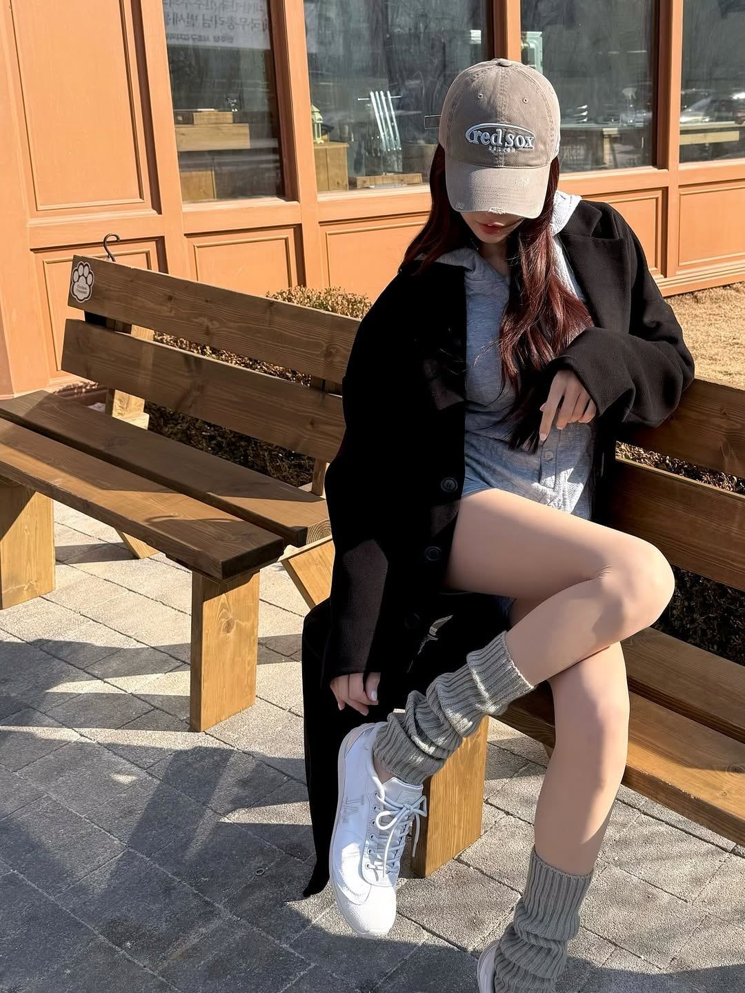  Nón MLB Korea - [Unisex] Vintage Damaged Curve Logo Unstructured Ball Cap - 3ACPV106N 