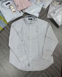  Áo Sơ Mi WHOAU [Nữ] - Steve Loose Fit Striped Shirts Blue - WHYWG2311U 