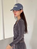 Nón MLB Korea - [Unisex] Vintage Damaged Curve Logo Unstructured Ball Cap - 3ACPV106N 