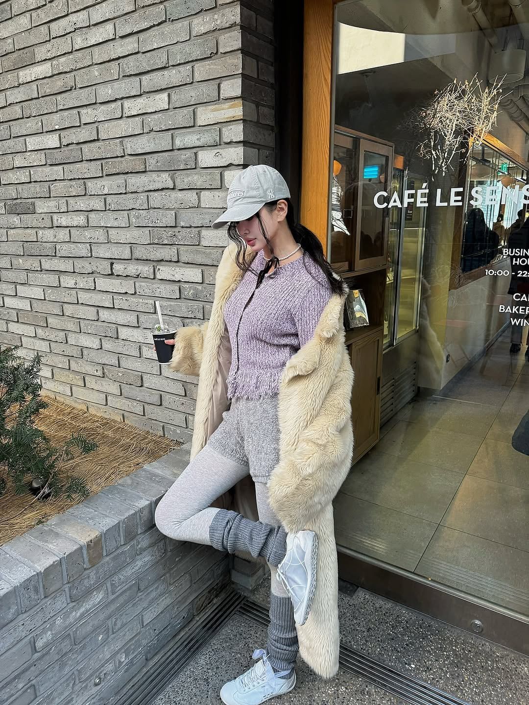  Nón MLB Korea - [Unisex] Vintage Damaged Curve Logo Unstructured Ball Cap - 3ACPV106N 